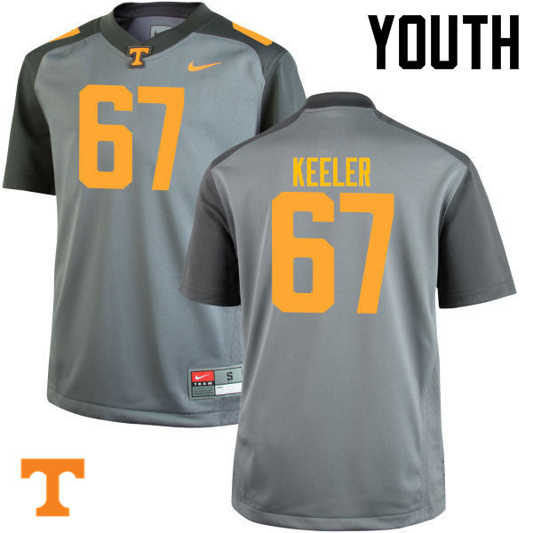 Youth #67 Joe Keeler Tennessee Volunteers College Football Jerseys-Gray - Click Image to Close